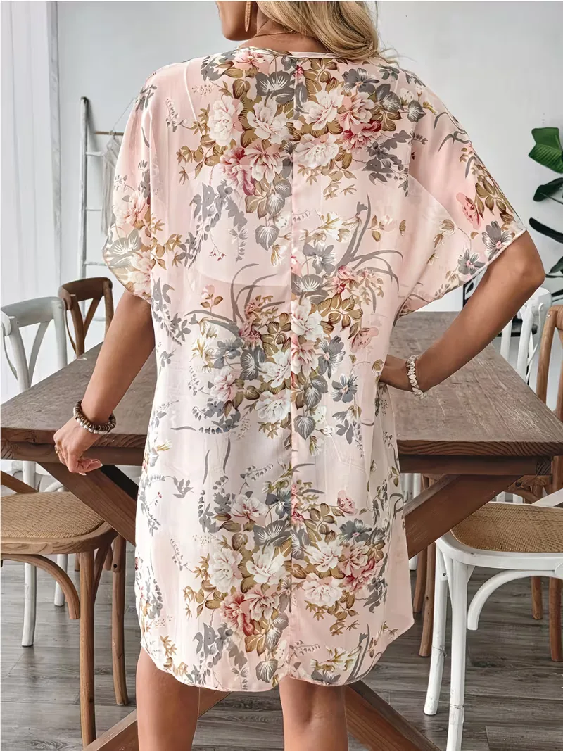 Chiffon cardigan met bloemenprint - Image 4