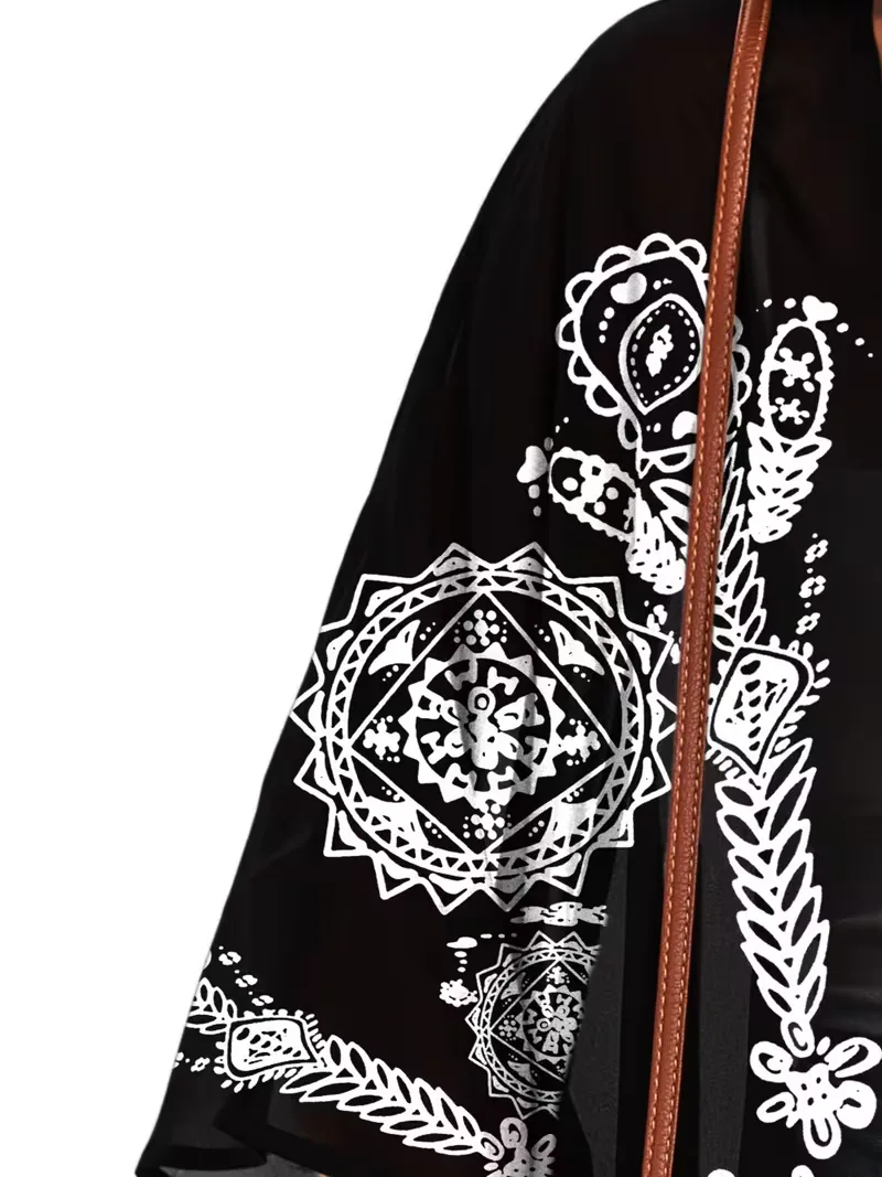 Chiffon kimono met bloemenprint - Image 5