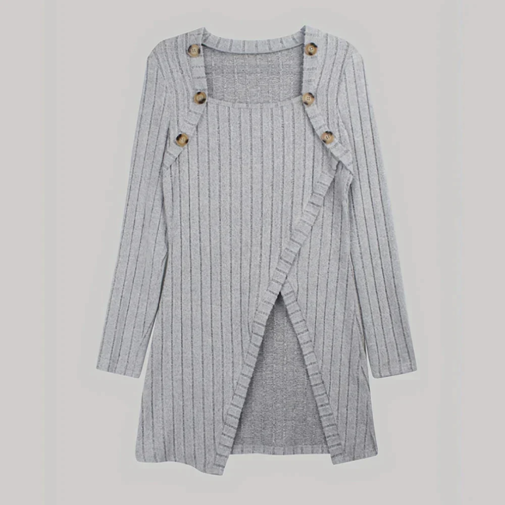 Claudia | Asymmetrische geribbelde cardigan - Image 4