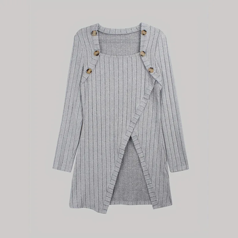Claudia | Asymmetrische geribbelde cardigan - Image 5