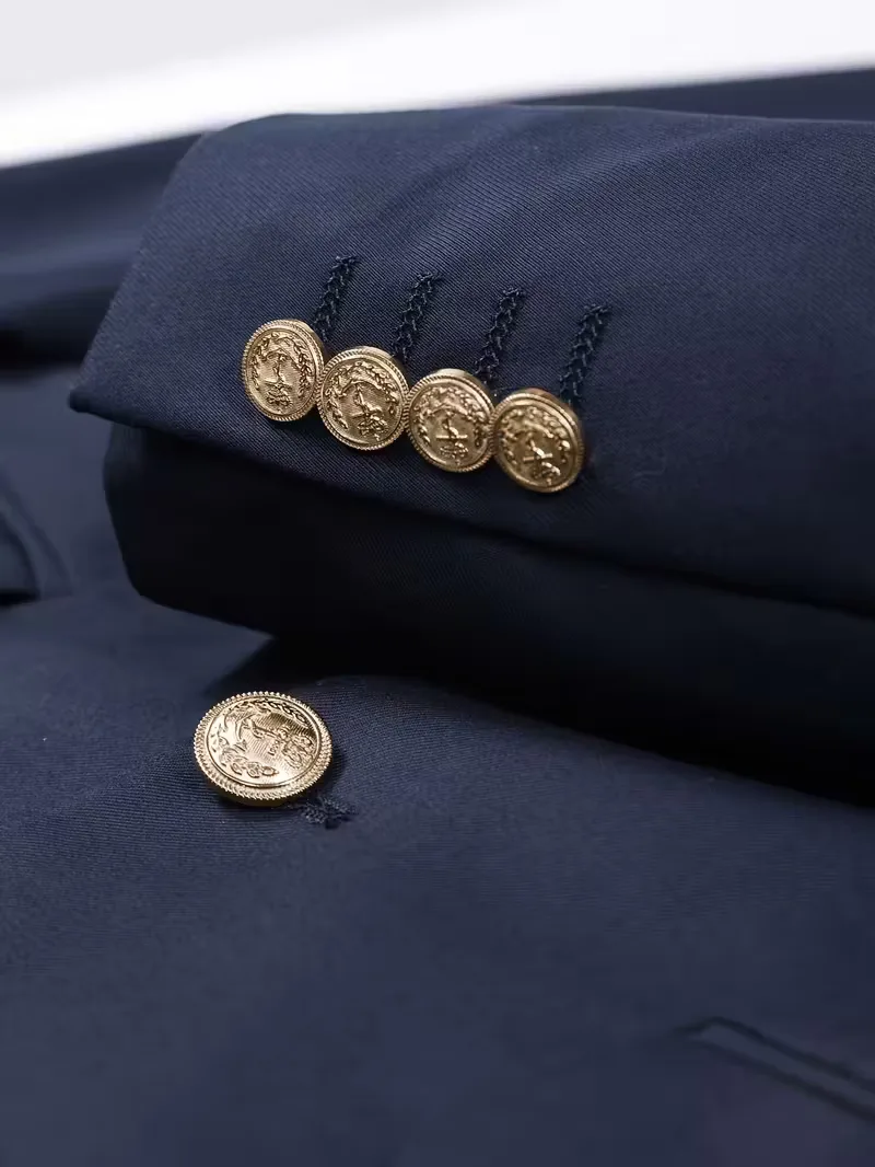 Colbert slim fit met gouden knopen - Image 10
