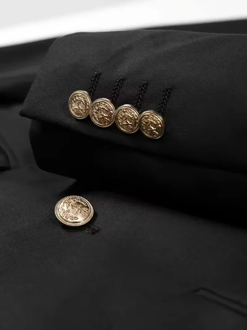 Colbert slim fit met gouden knopen - Image 19