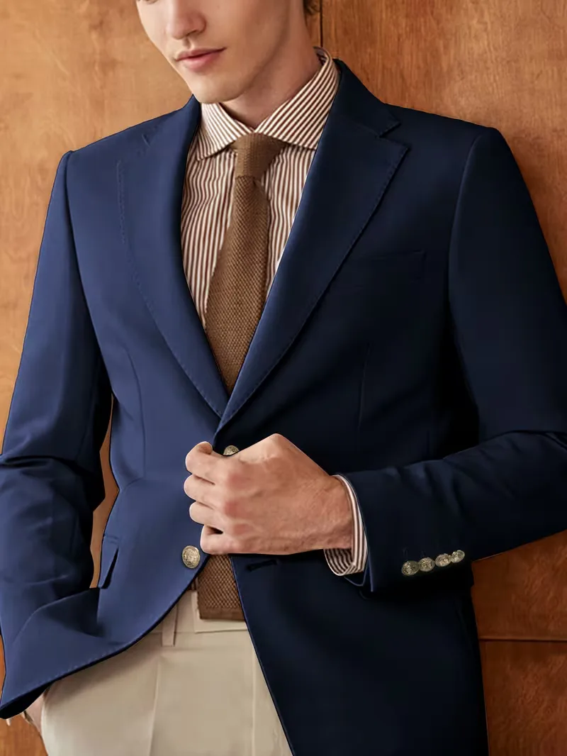 Colbert slim fit met gouden knopen - Image 3