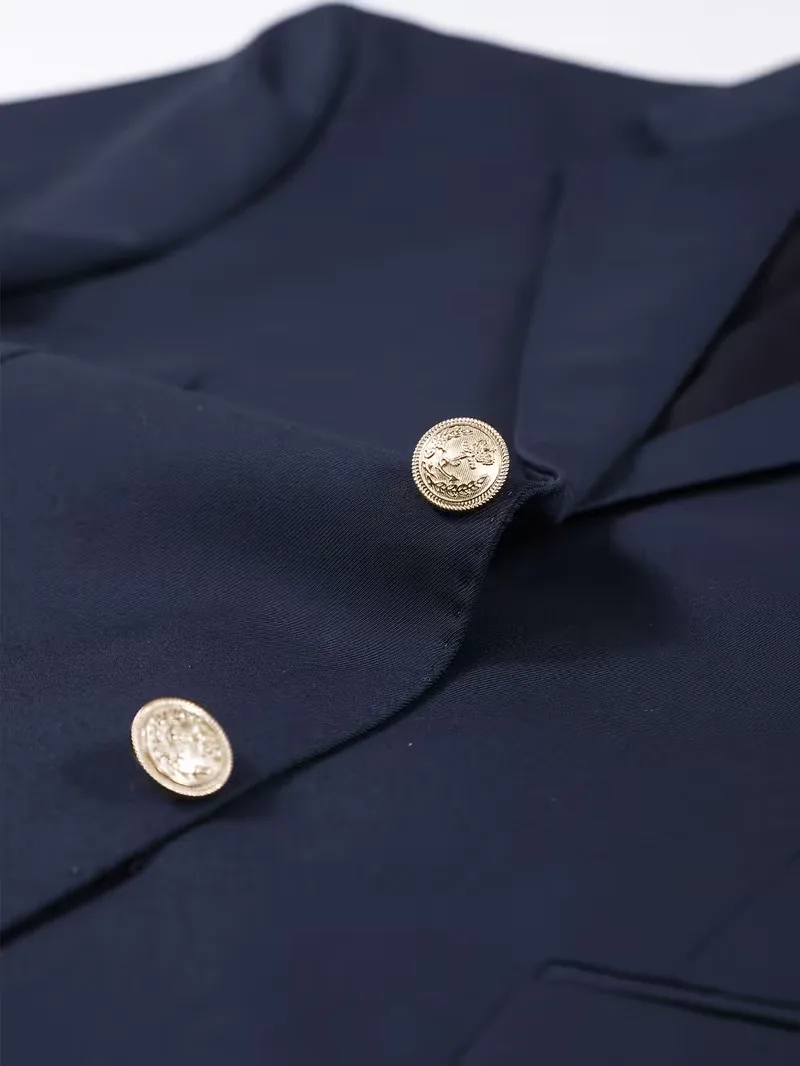 Colbert slim fit met gouden knopen - Image 8