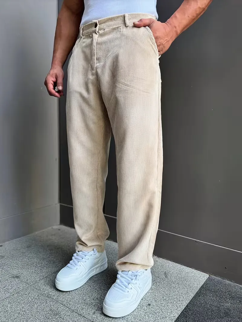 Corduroy pantalons met rechte pijpen - Image 2