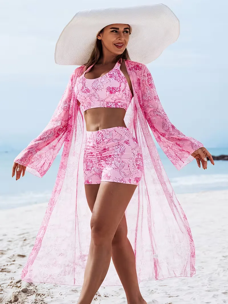 Cover-up met halternek en shorts - Image 21