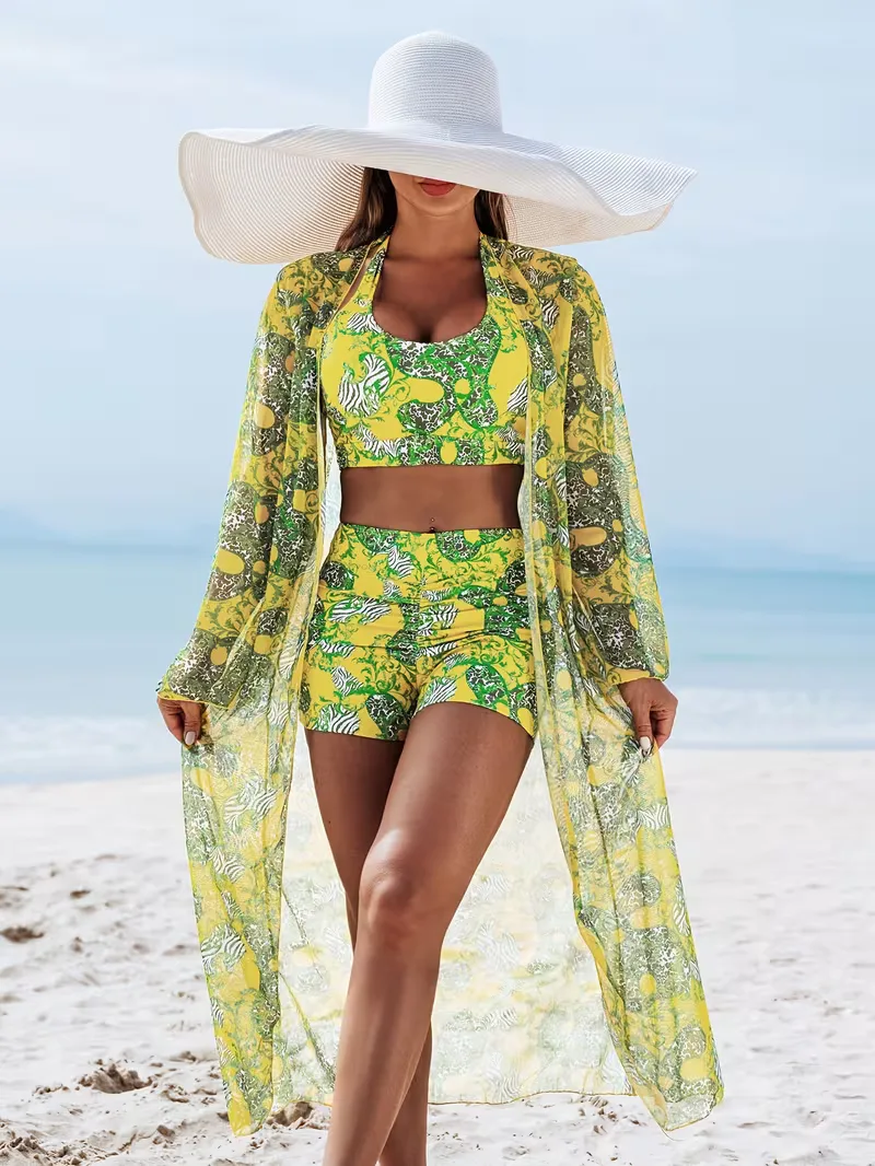 Cover-up met halternek en shorts - Image 31
