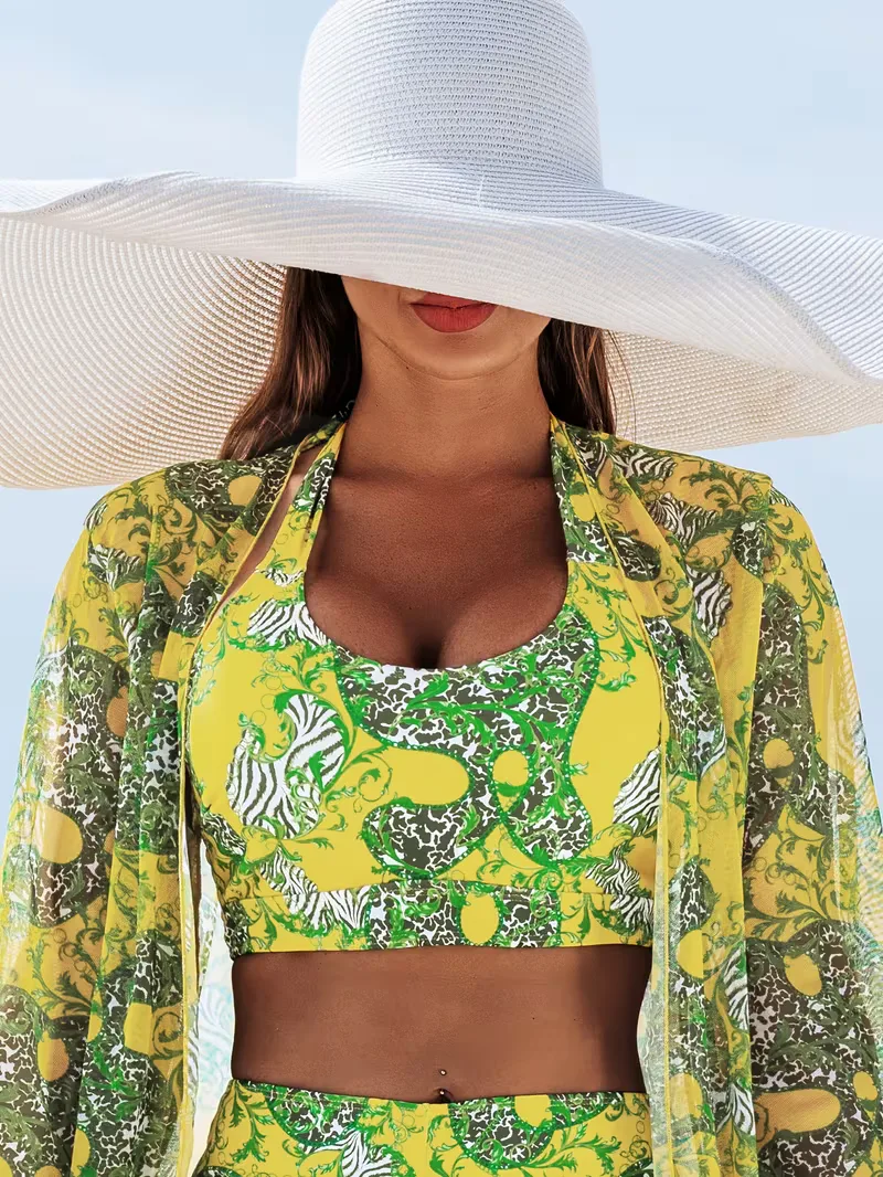 Cover-up met halternek en shorts - Image 33