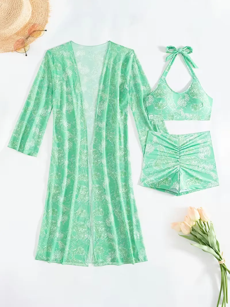 Cover-up met halternek en shorts - Image 5