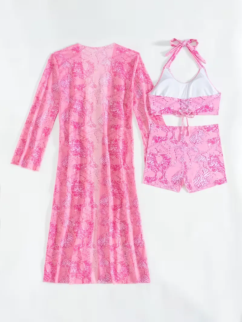 Cover-up met halternek en shorts - Image 58