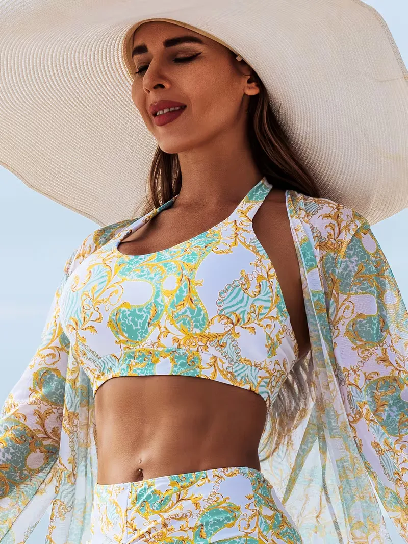 Cover-up met halternek en shorts - Image 63