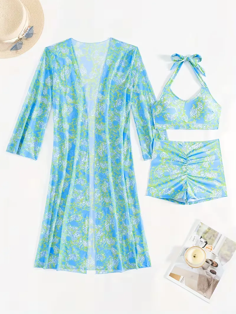 Cover-up met halternek en shorts - Image 73