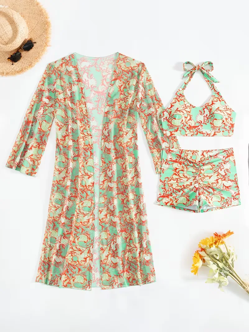 Cover-up met halternek en shorts - Image 79