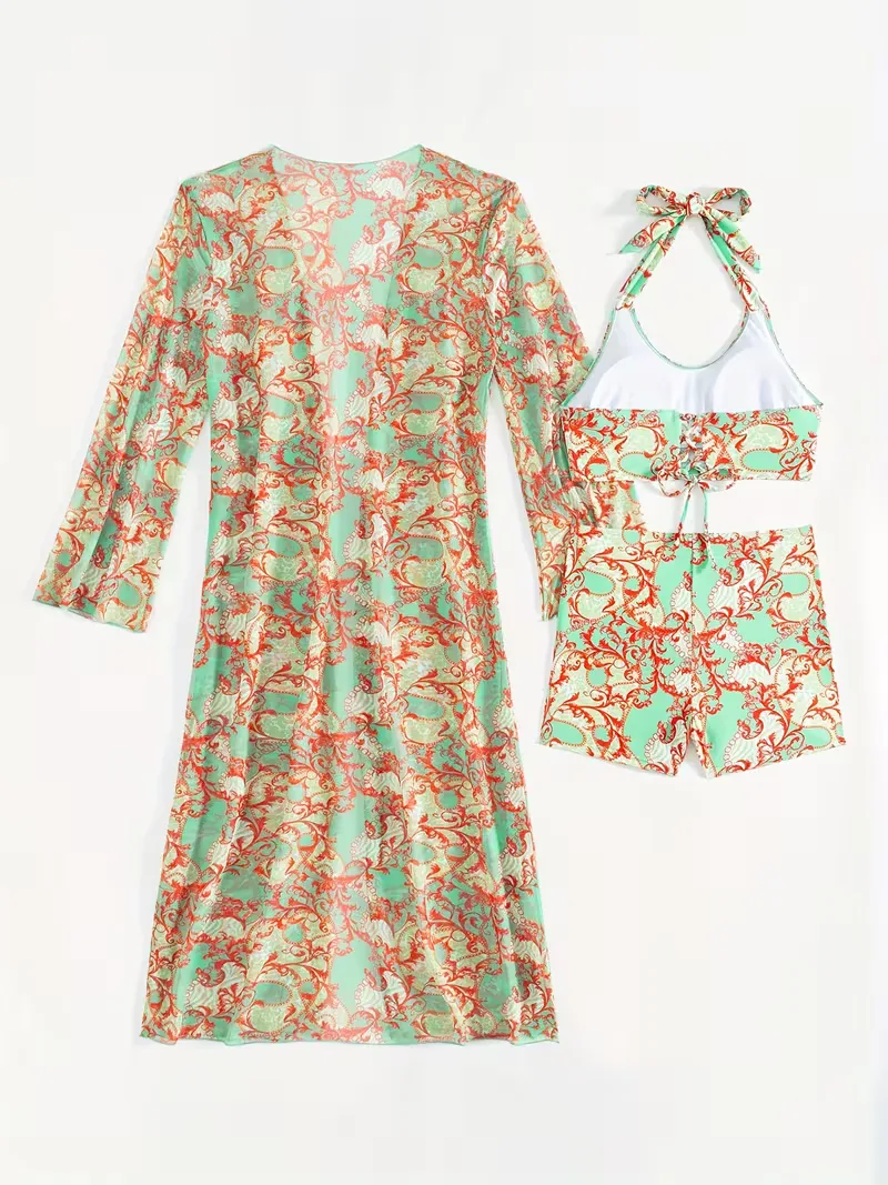 Cover-up met halternek en shorts - Image 80