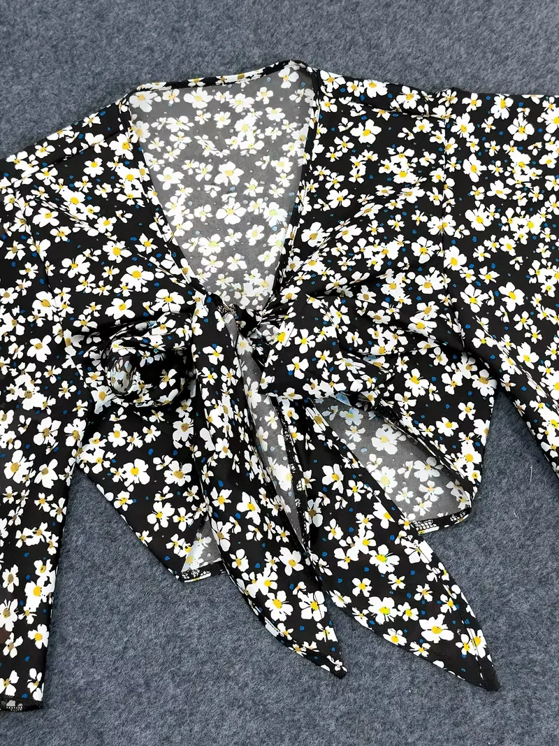 Crop top met bloemenprint - Image 11