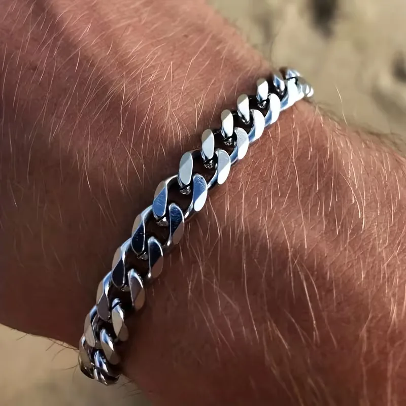 Cuban link armband met lobster clasp - Image 4