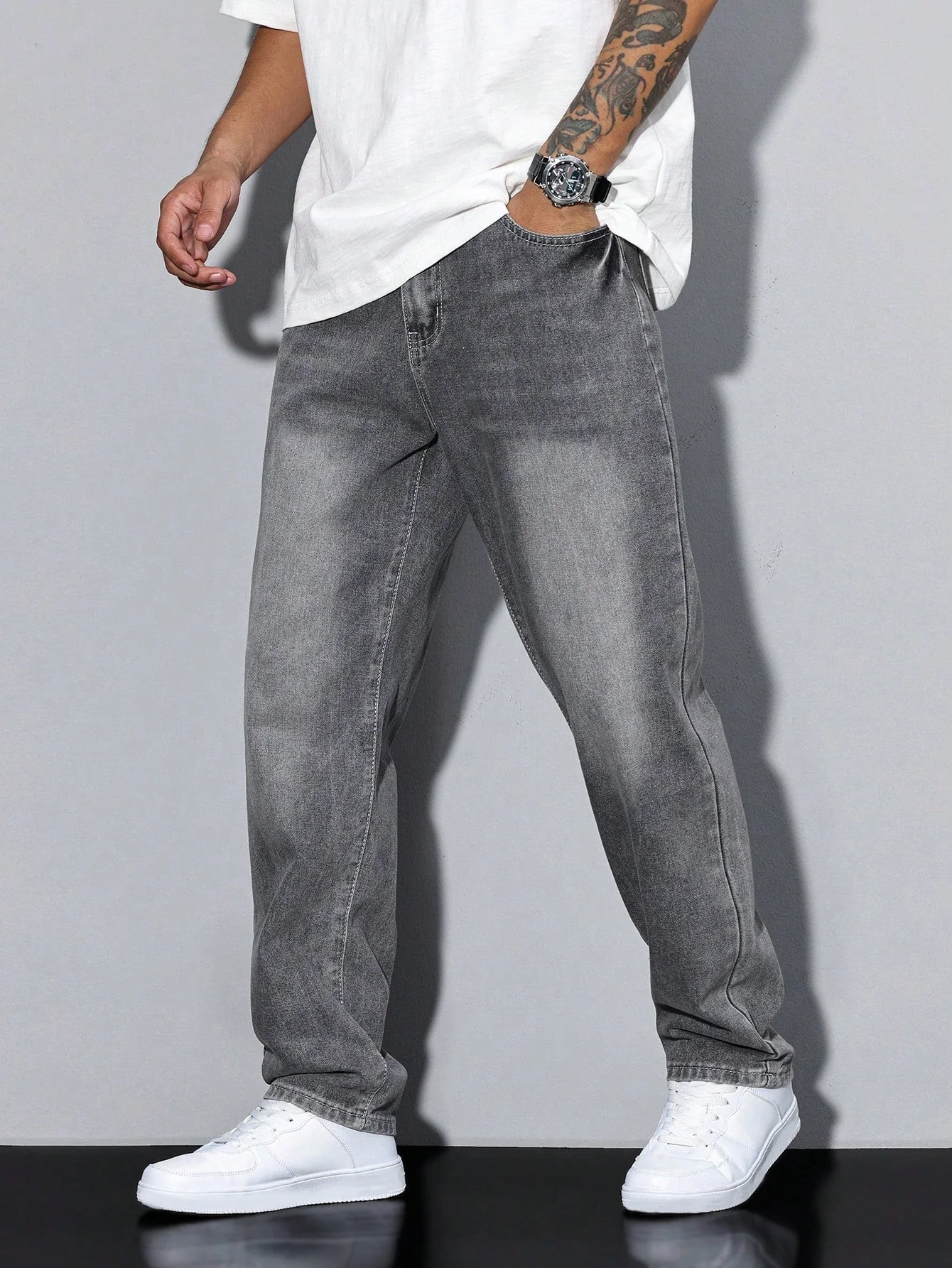 Daan | Effen kleur casual heren jeans
