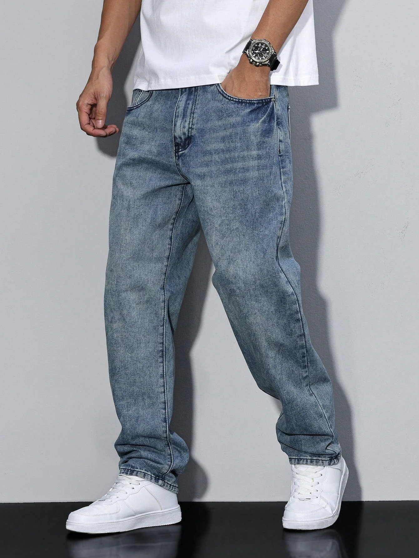 Daan | Effen kleur casual heren jeans - Image 12