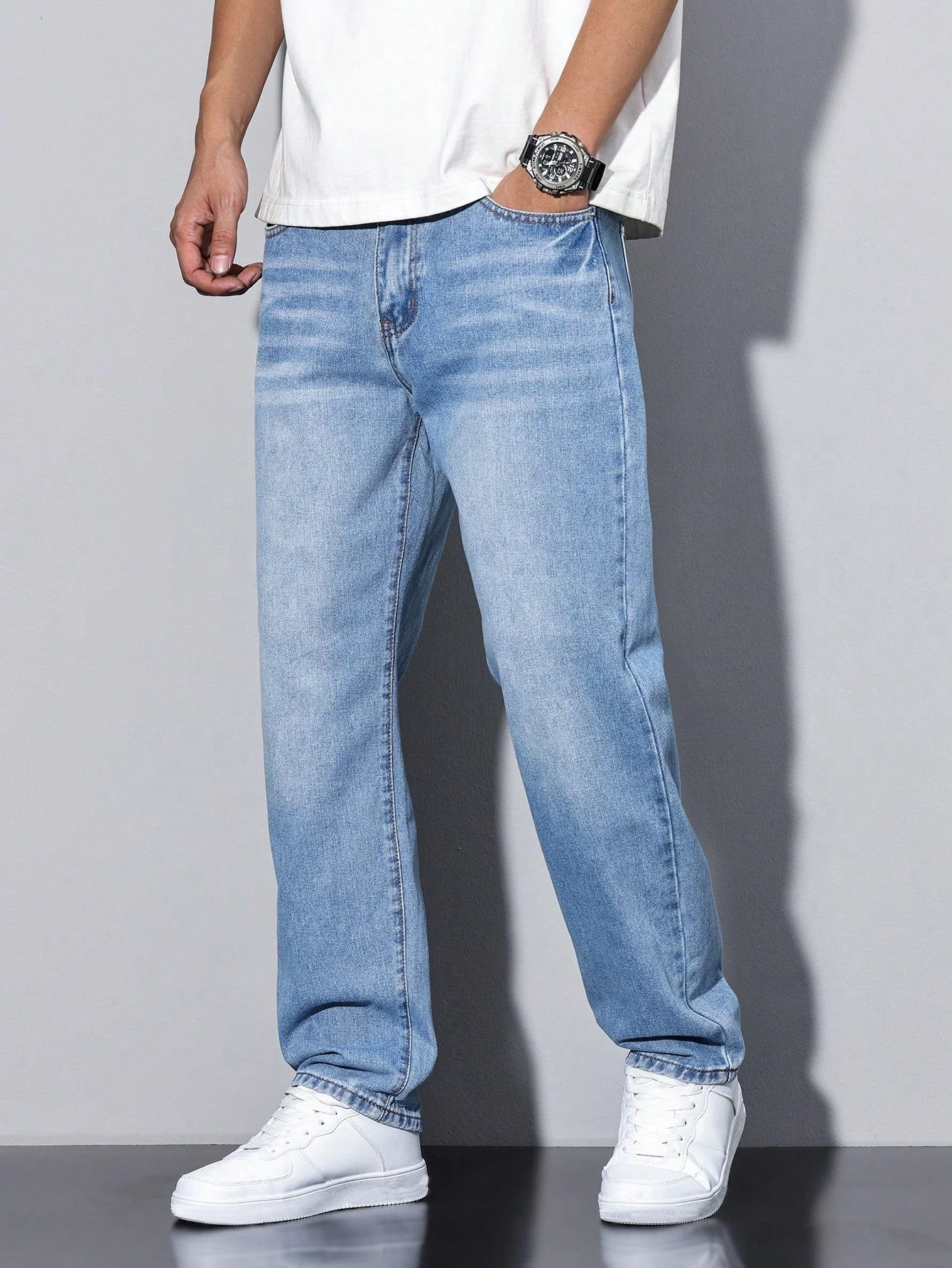 Daan | Effen kleur casual heren jeans - Image 13