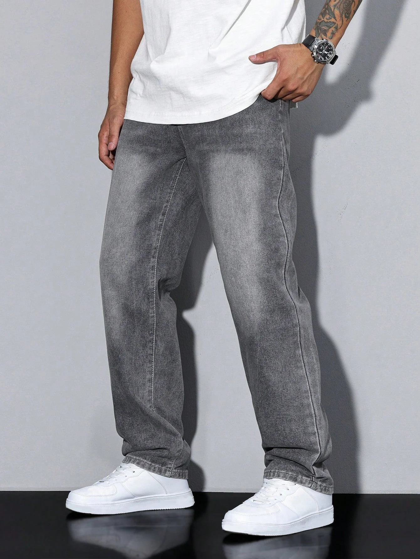 Daan | Effen kleur casual heren jeans - Image 18