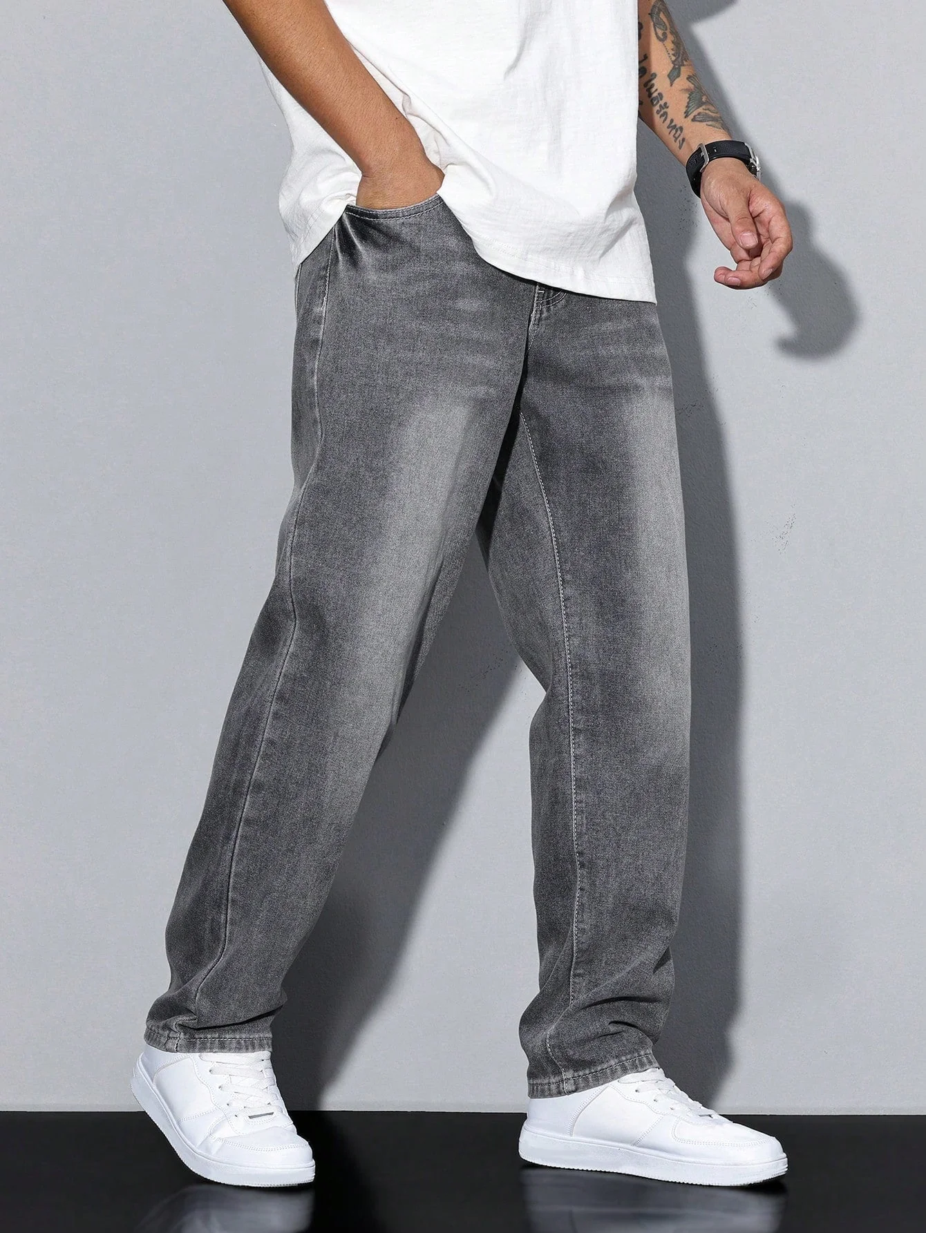 Daan | Effen kleur casual heren jeans - Image 2