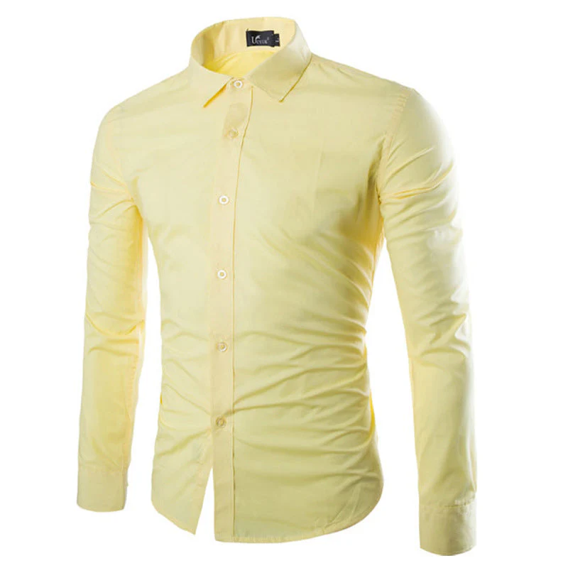 Daan | Effen zwart slim fit heren overhemd - Image 3