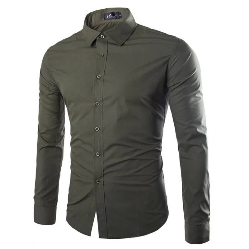 Daan | Effen zwart slim fit heren overhemd - Image 8