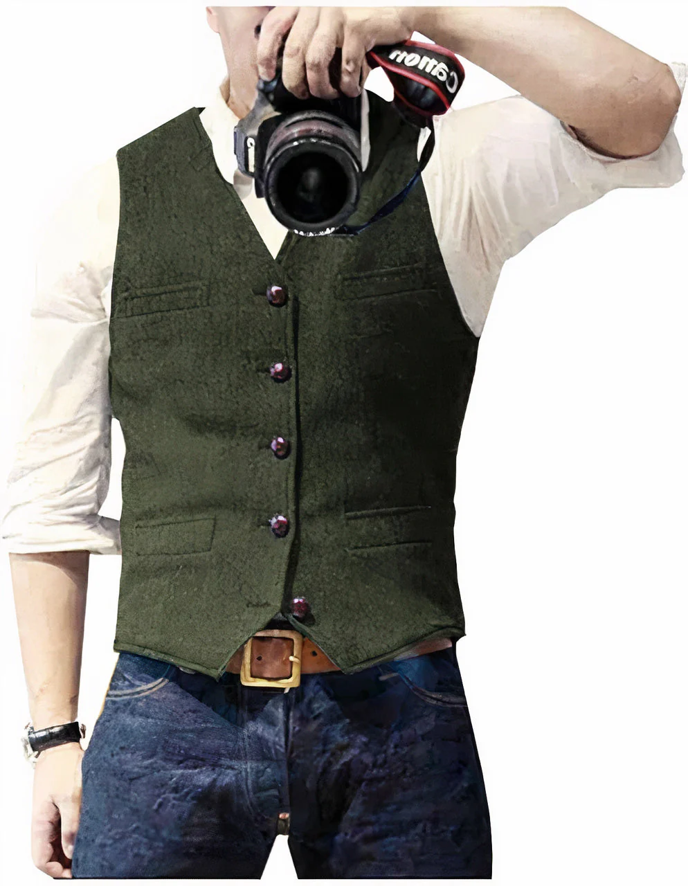 Daan | Stijlvol heren gilet met knopen - Image 3