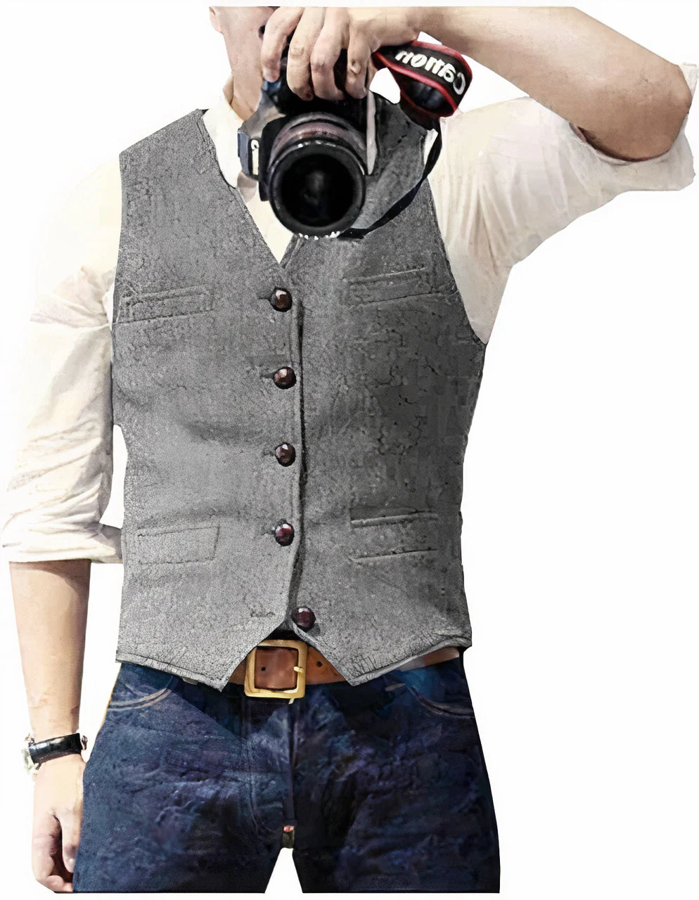 Daan | Stijlvol heren gilet met knopen - Image 4
