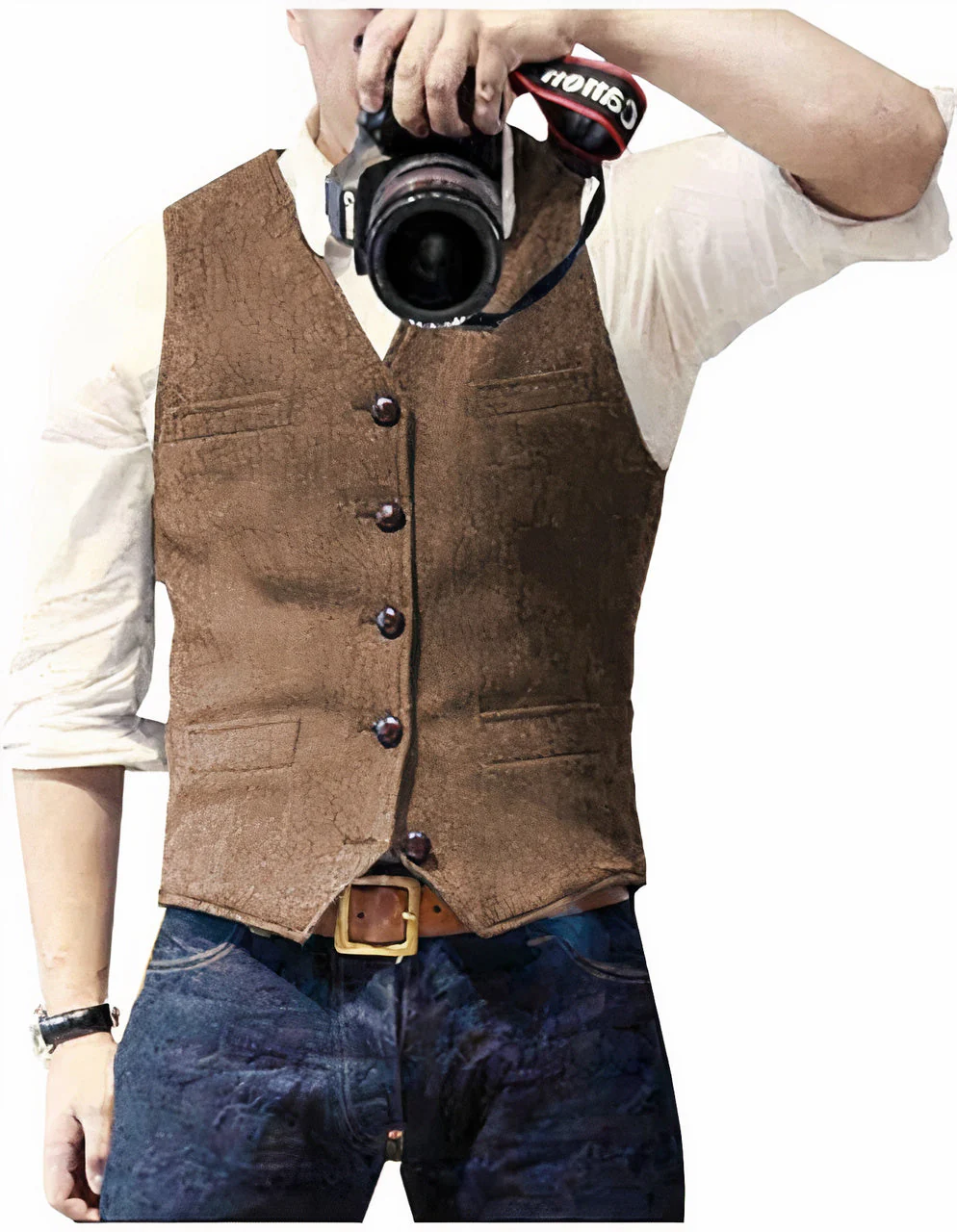 Daan | Stijlvol heren gilet met knopen - Image 7
