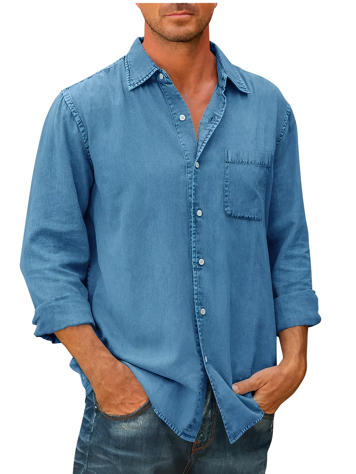 David | Heren denim overhemd - Image 3