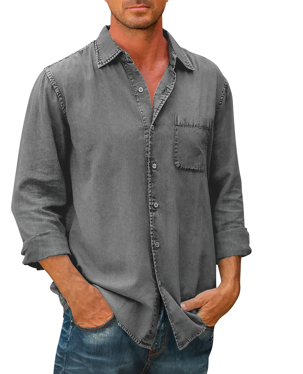 David | Heren denim overhemd - Image 4