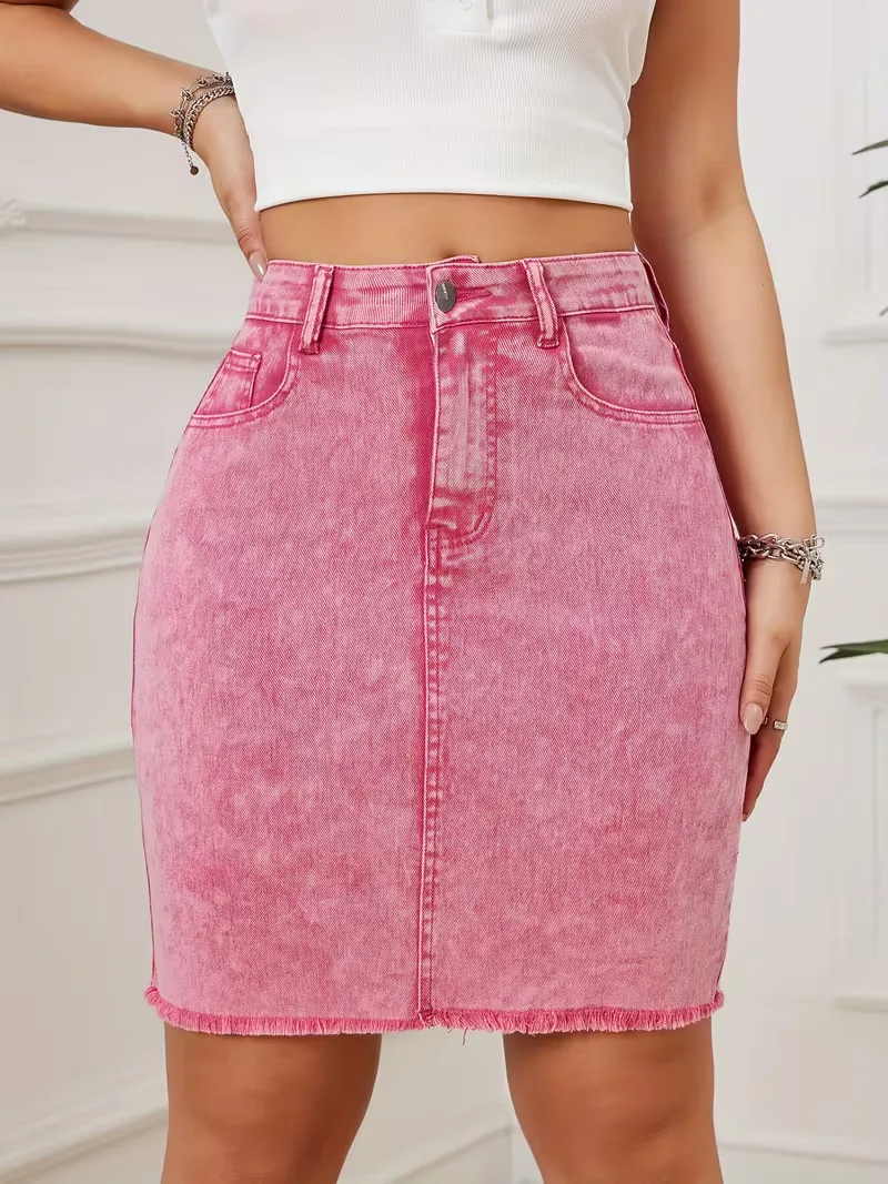 Denim rok met hoge taille - Image 2