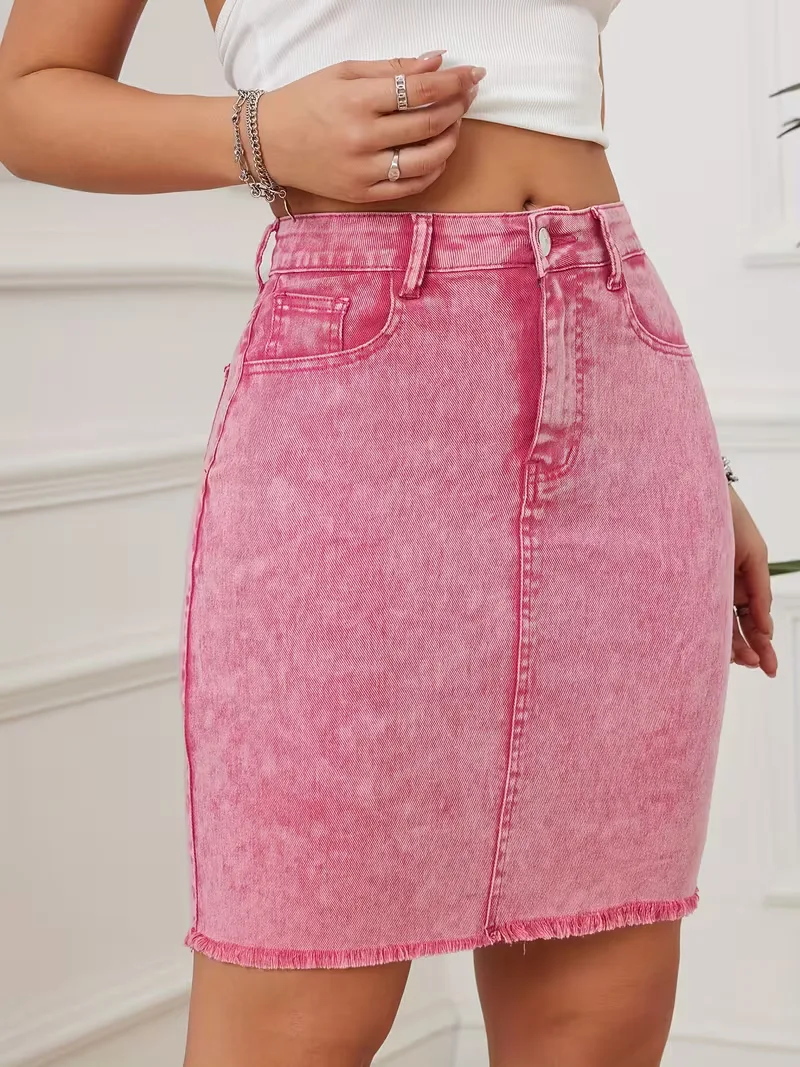 Denim rok met hoge taille - Image 3