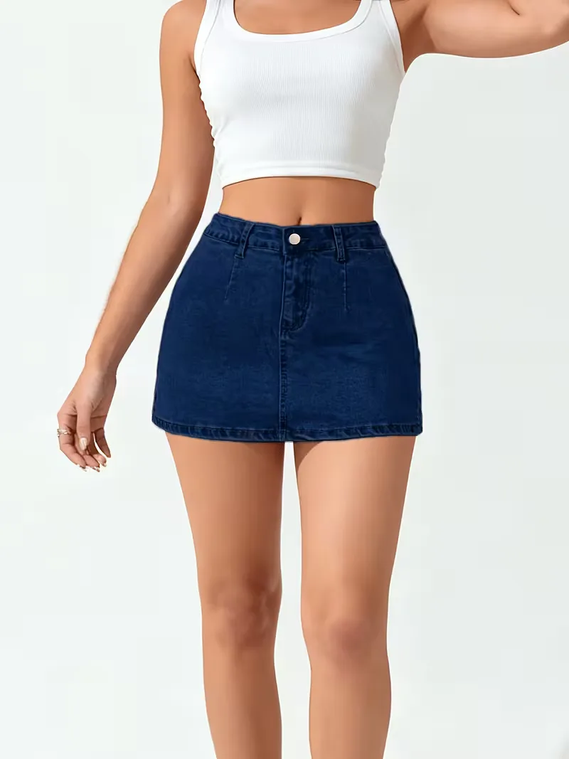 Denim rok met hoge taille - Image 12