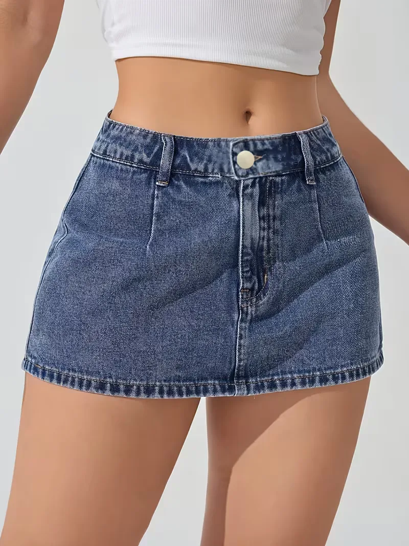 Denim rok met hoge taille - Image 3
