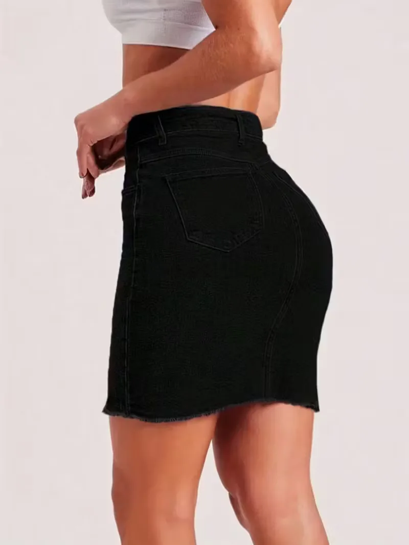 Denim rok met hoge taille - Image 12