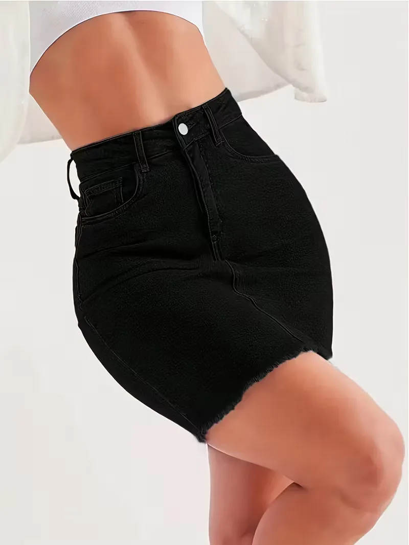 Denim rok met hoge taille - Image 14