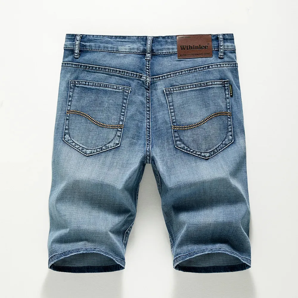 Denim shorts met rits- en knoopsluiting - Image 3