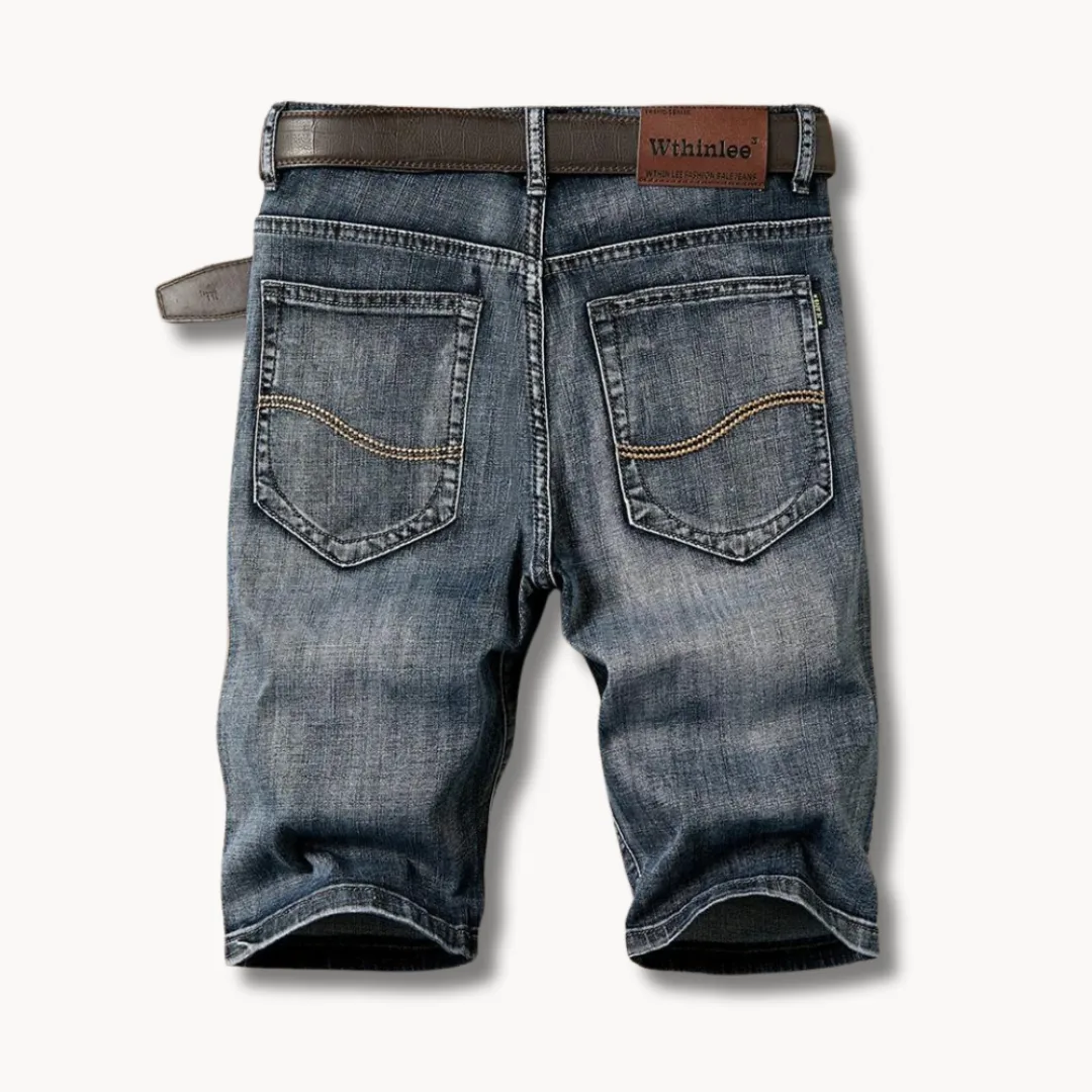 Denim shorts met rits- en knoopsluiting - Image 9