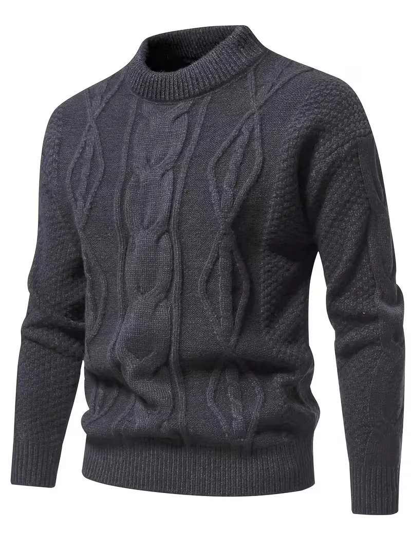 Dik gebreide trui met jacquard patroon - Image 11