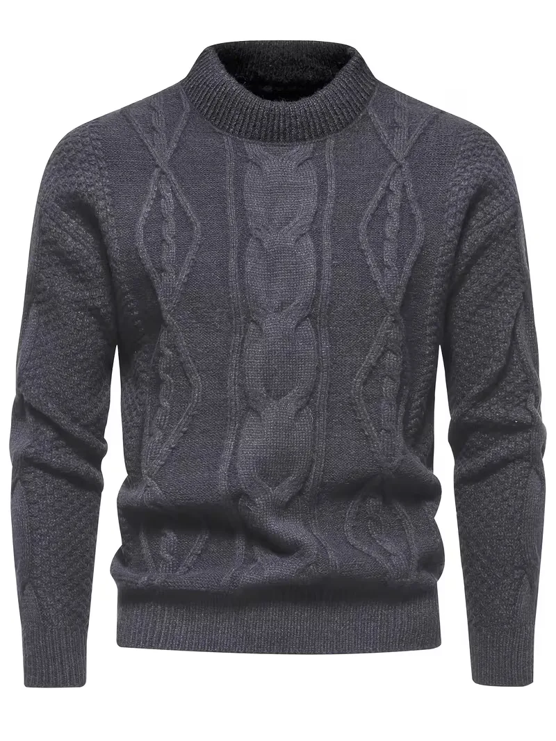 Dik gebreide trui met jacquard patroon - Image 12