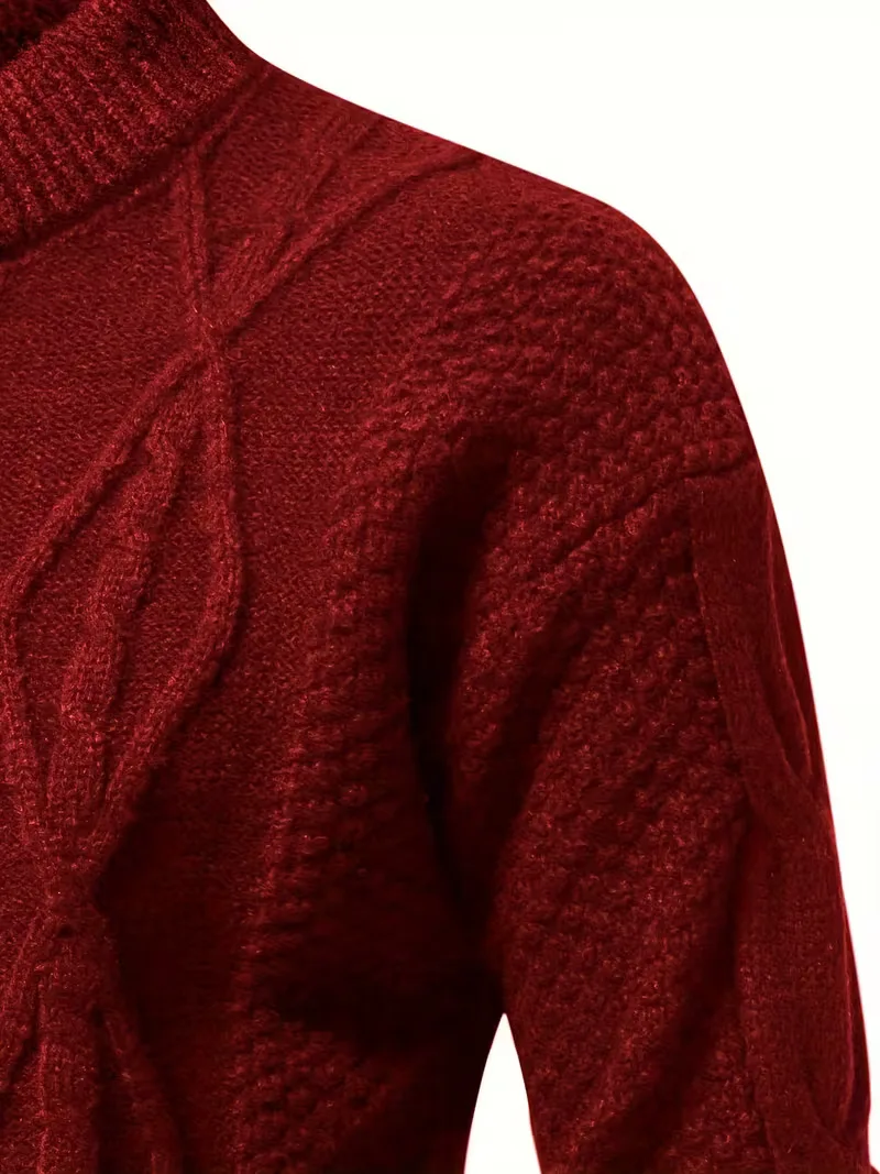 Dik gebreide trui met jacquard patroon - Image 17