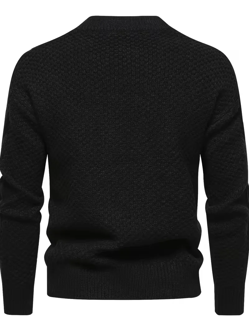 Dik gebreide trui met jacquard patroon - Image 2