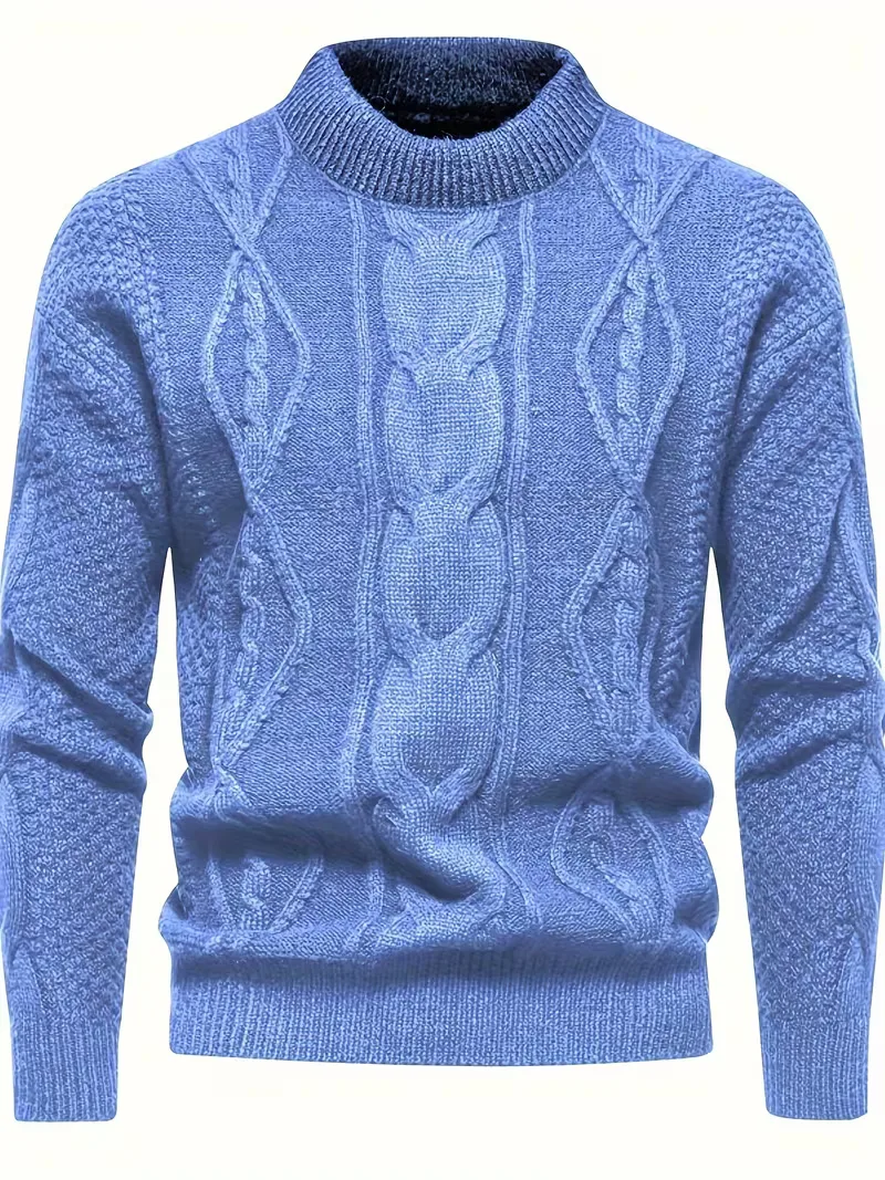 Dik gebreide trui met jacquard patroon - Image 22