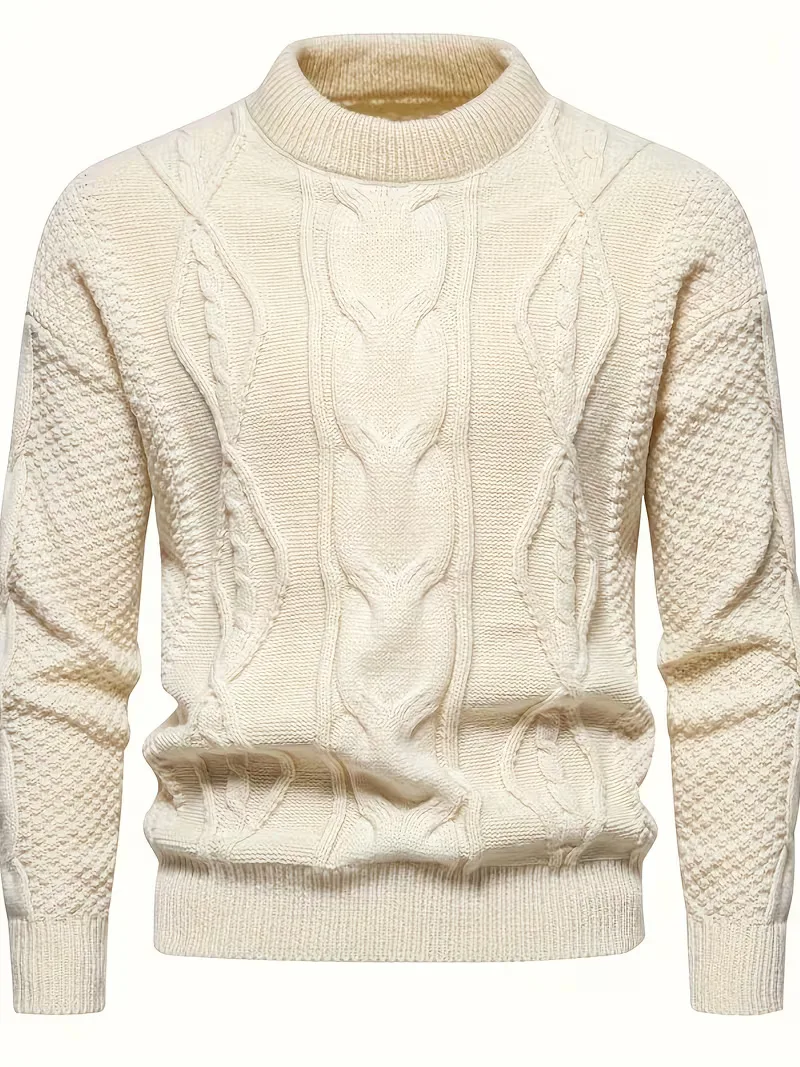 Dik gebreide trui met jacquard patroon - Image 5