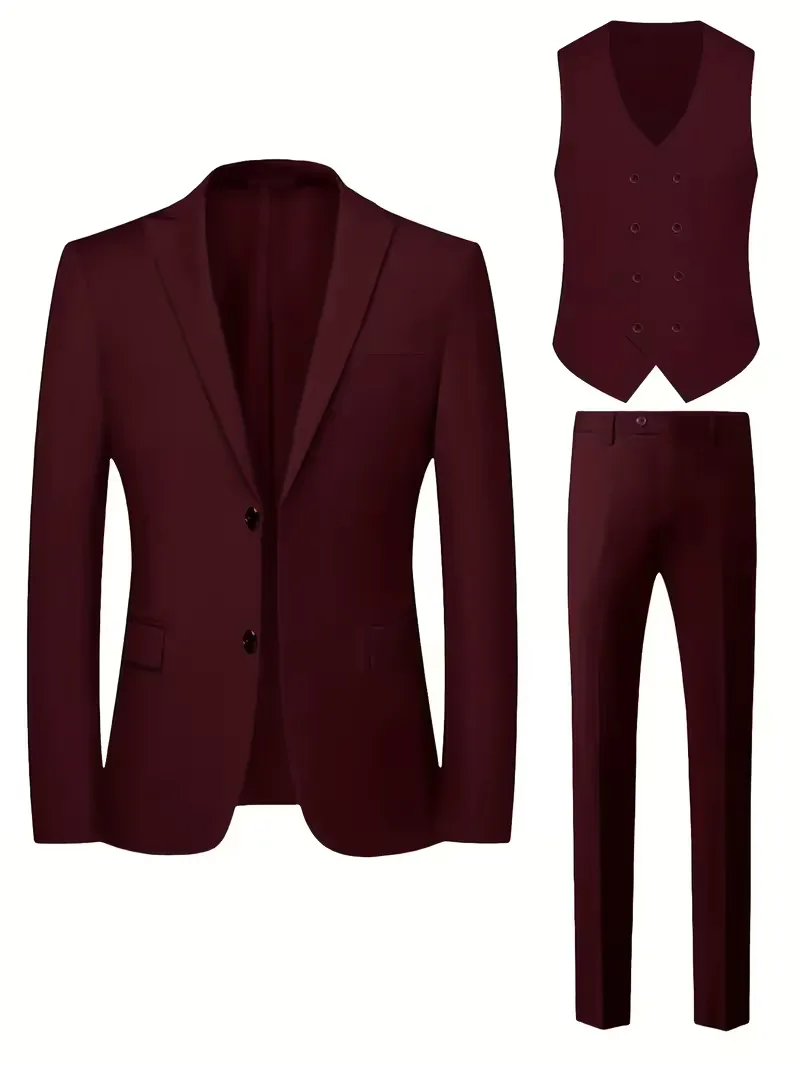 Drie-delig pak met slim fit - Image 25