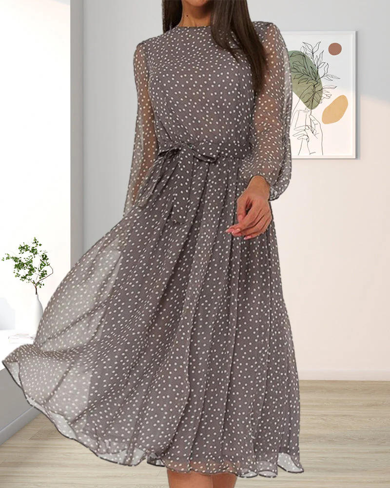 Isabelle | Elegante losse jurk met stippen - Image 4
