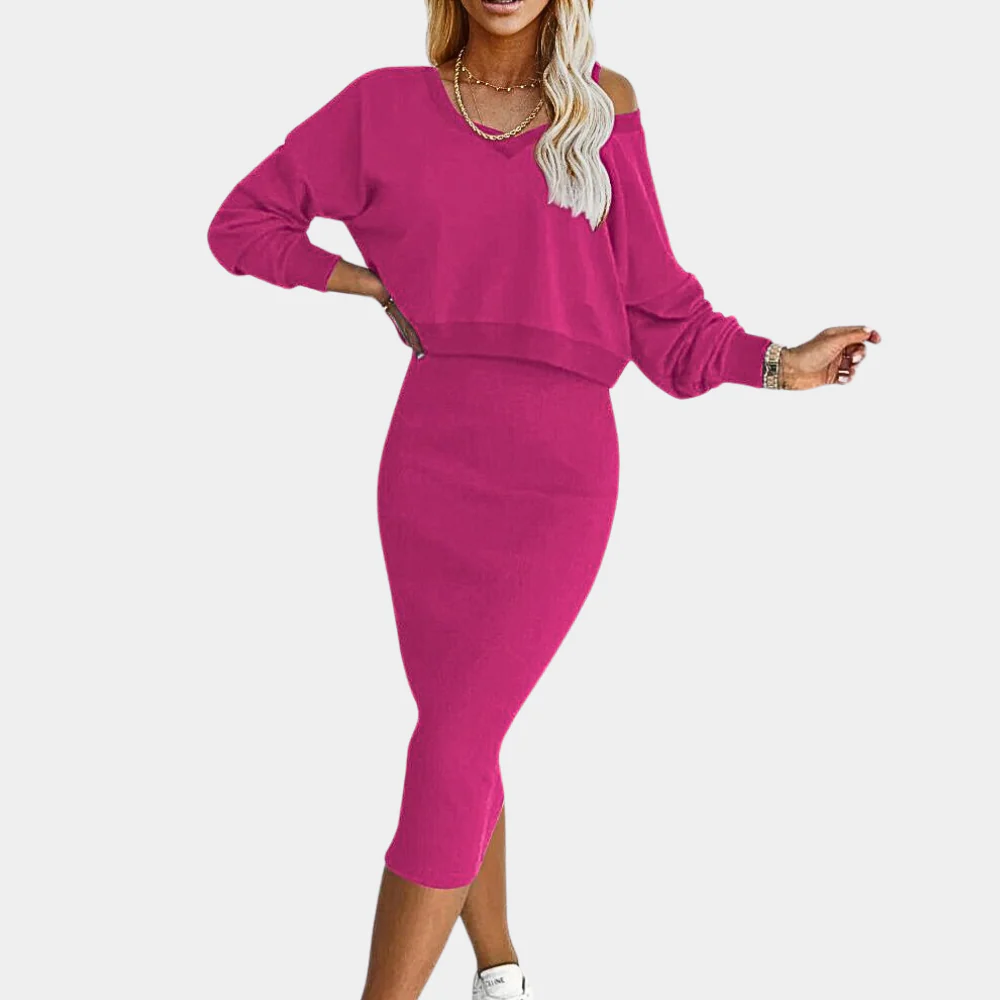 Elisa | Elegante damesjurk met trui - Image 5