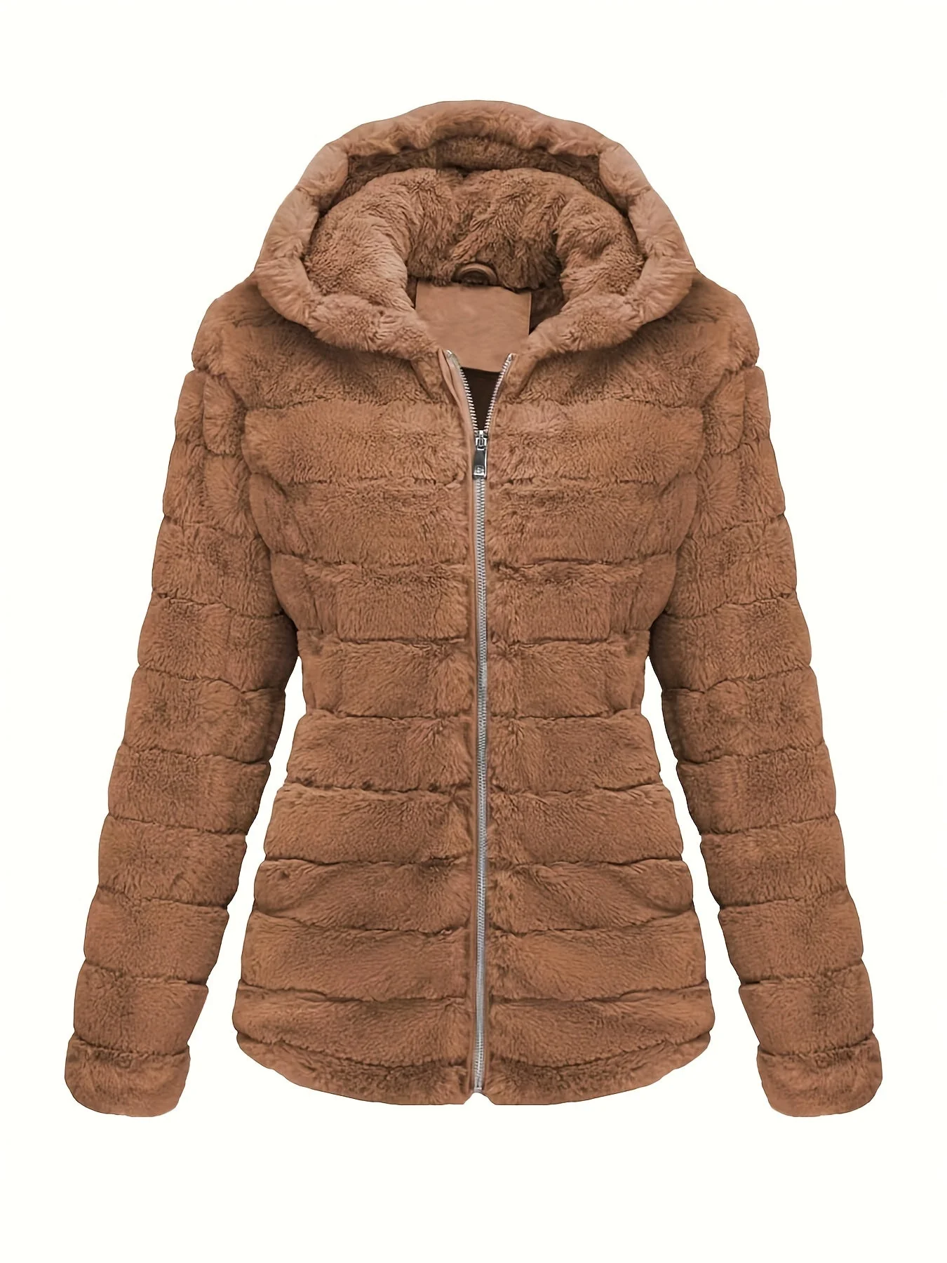 Elise | Stijlvolle effen kleur teddy jas - Image 14
